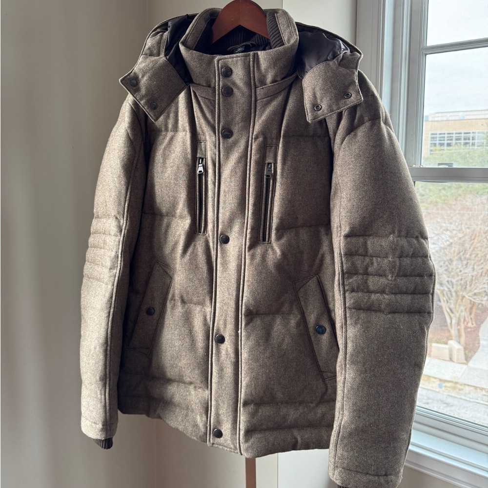 Hugo Boss Men’s Dery Quilted Real Down Coat